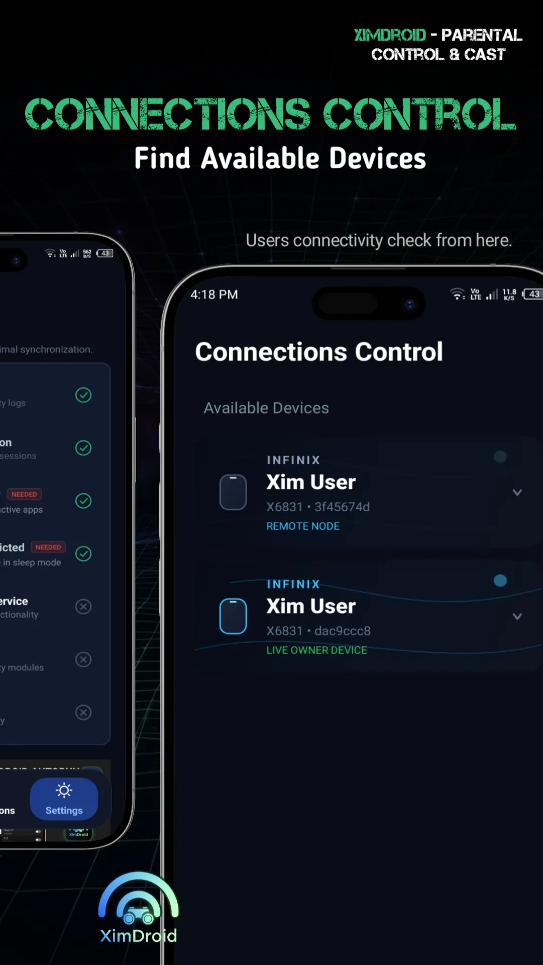 Link cast to remote device with XimDroid