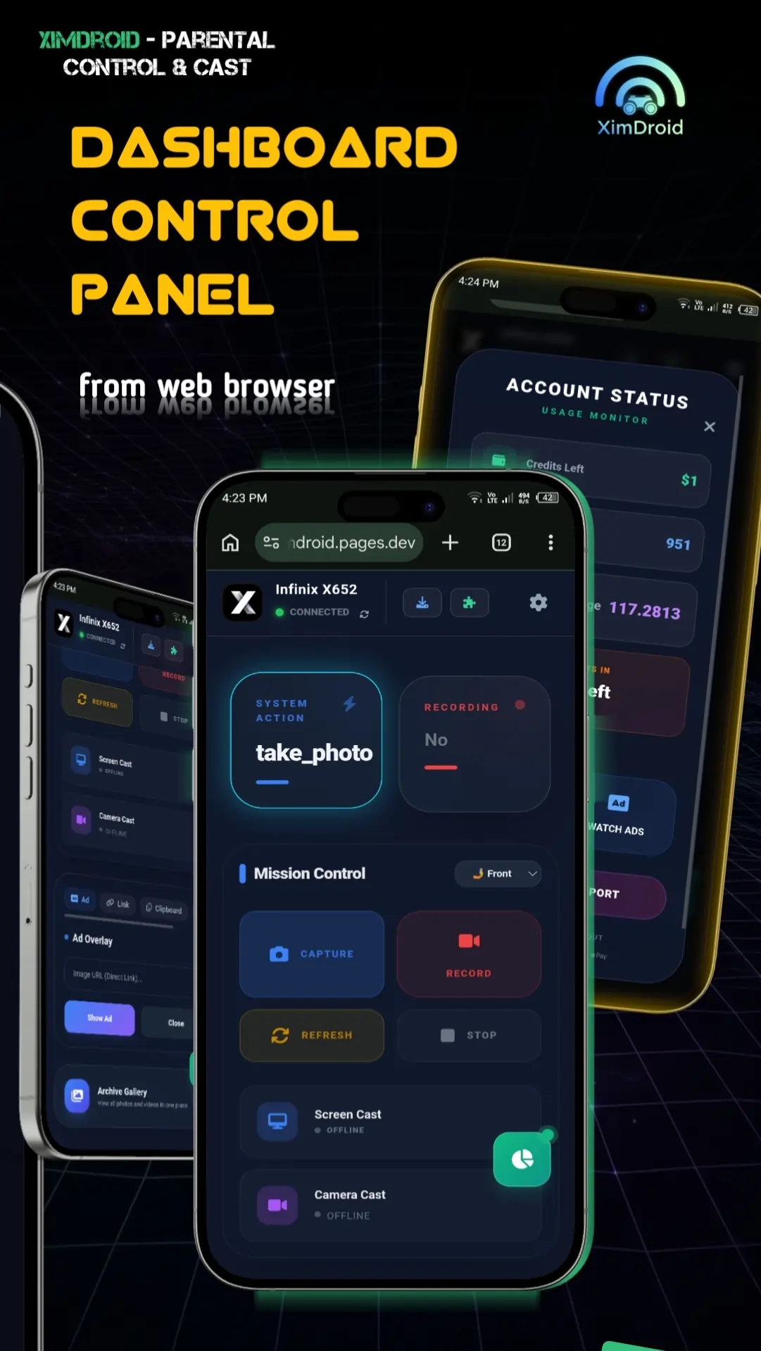 XimDroid Photo & video capture remotely